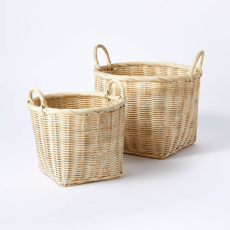 Small Rattan Basket with Handles - Threshold designed with Studio McGee