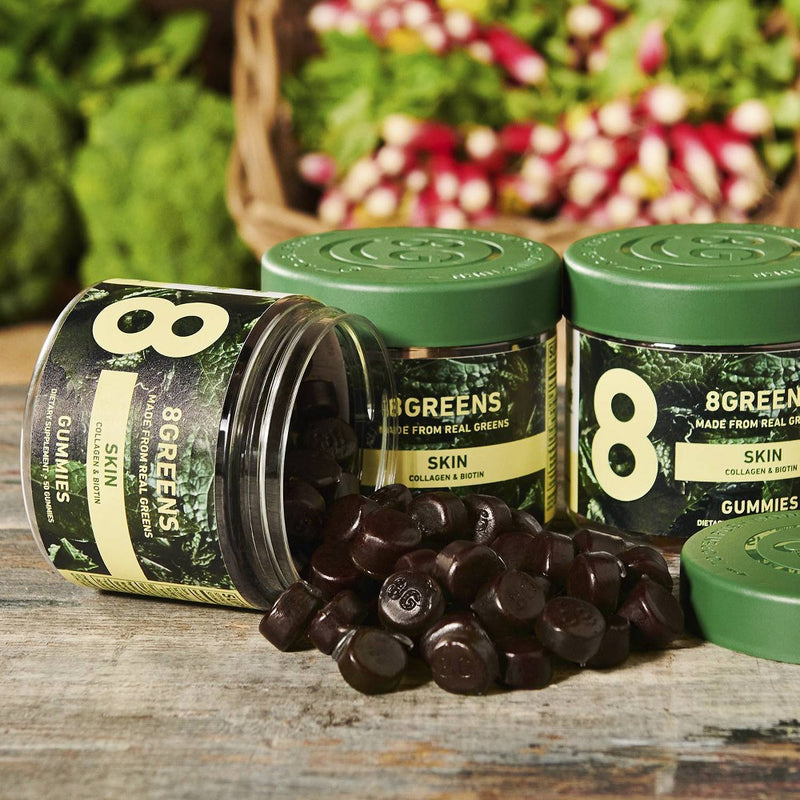 8Greens Skin Gummies with Collagen & Biotin Dietary Supplement - 50ct