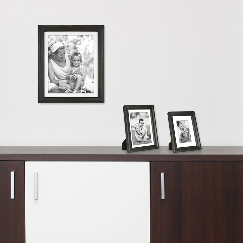 10.375" x 12.375" Matted to 8" x 10" Basic Foundational Frame Black - Threshold