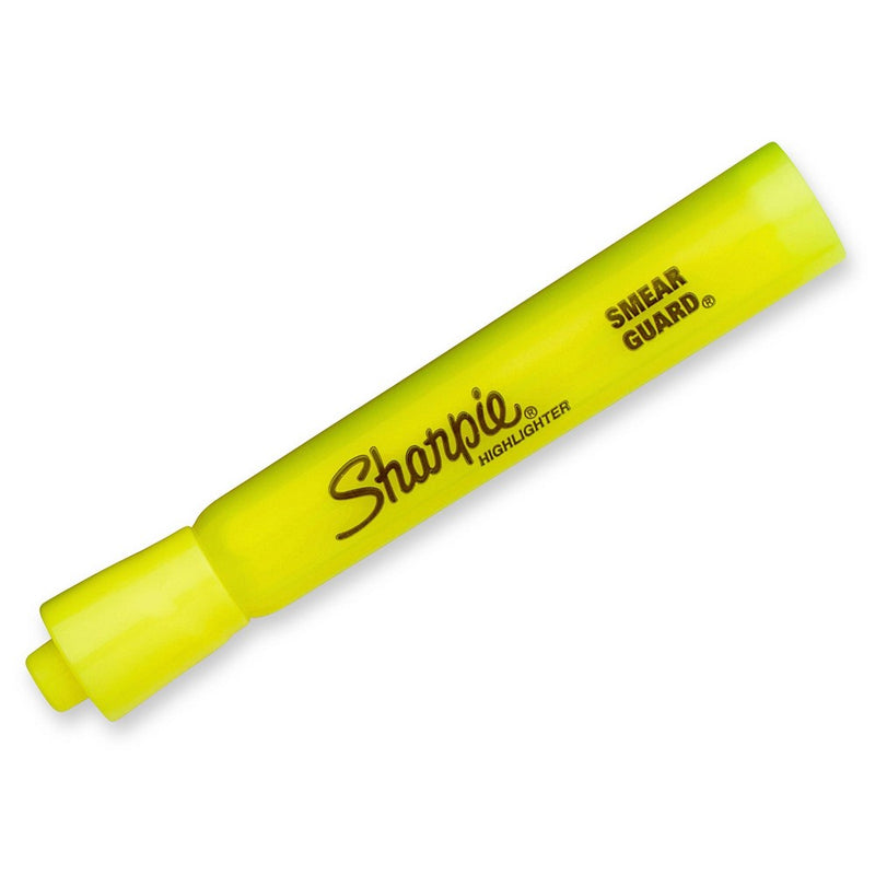 Sharpie 4pk Highlighters Smear Guard Chisel Tip Yellow