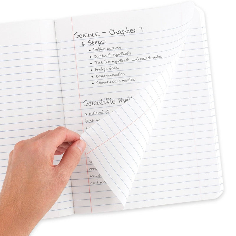 Five Star 100 Sheets Wide Ruled Anti-Microbial Composition Book Cobalt Blue