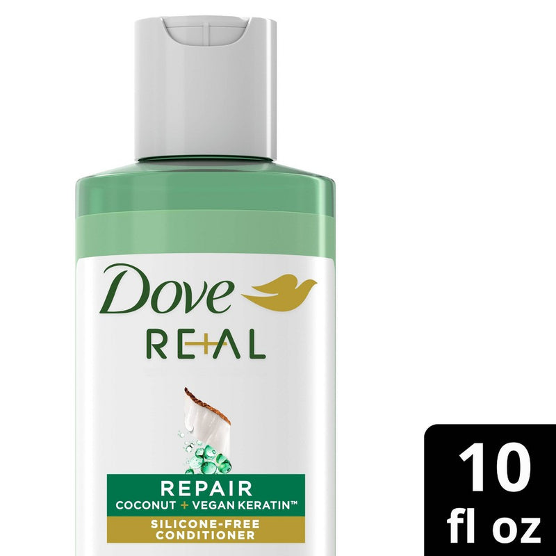 Dove Beauty Real Repair Coconut & Vegan Keratin Silicone-Free Conditioner - 10 fl oz
