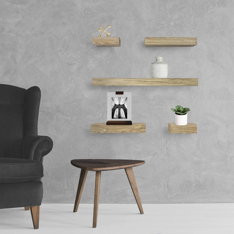 Set of 5 Wall Shelf Natural - Project 62 (LOCAL PICKUP ONLY)
