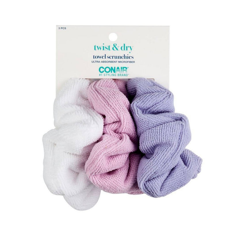 Conair Towel Hair Scrunchies - 3pc