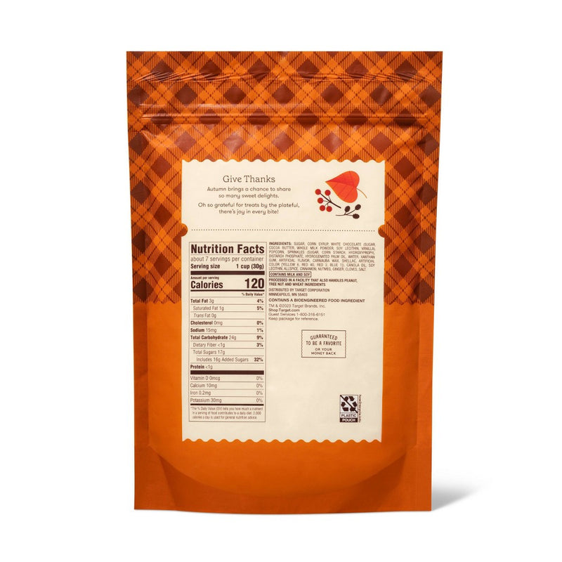 Harvest White Chocolate Pumpkin Spice Popcorn With Leaf Shape Sprinkles - 7oz - Favorite Day