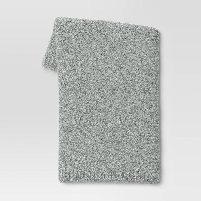 Cozy Knit Throw Blanket Light Green - Threshold