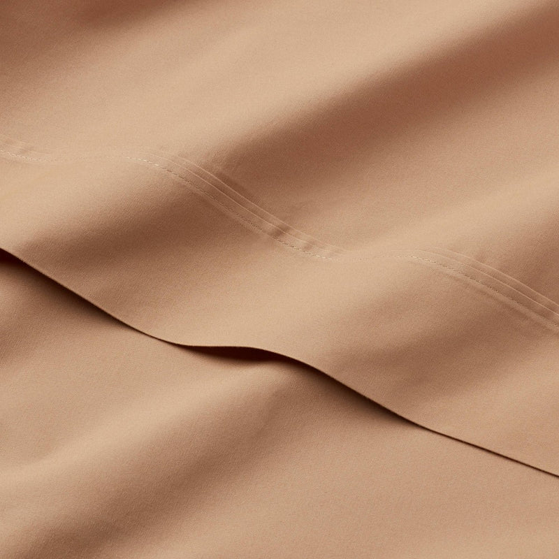 Queen 300 Thread Count Ultra Soft Flat Sheet Brown - Threshold
