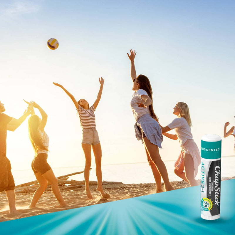 Chapstick Active 2-in-1 Unscented Lip Balm - 0.15oz/1ct