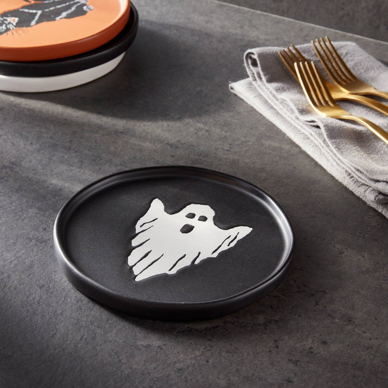 Halloween Ghost Stoneware Appetizer Plate - Threshold (LOCAL PICKUP ONLY)