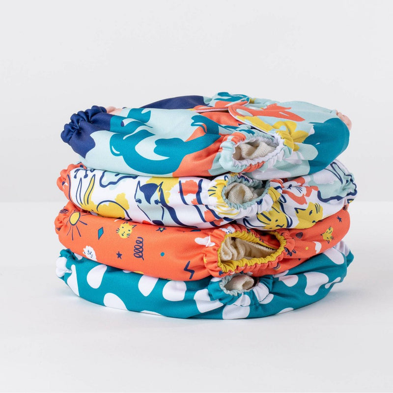 Esembly Cloth Diaper Outer Reusable Diaper Cover & Swim Diaper - Positivity Party - Size 2