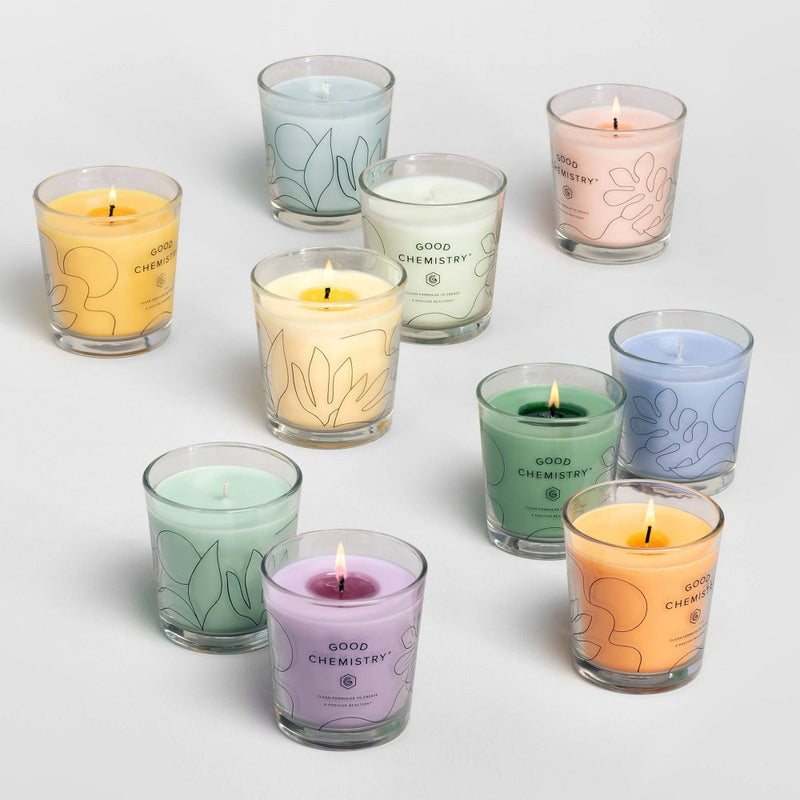 Good Chemistry Refillable Glass Candle Mint and Lit - 8.3 oz