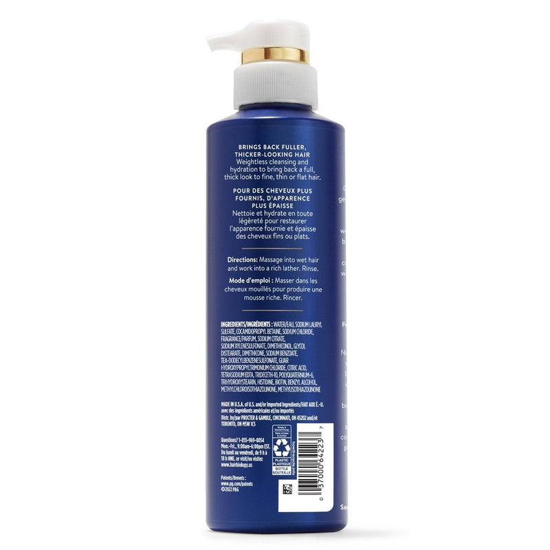 Hair Biology Biotin Volumizing Shampoo for Flat and Fine Hair Fights Breakage and Replenishes Nutrients - 12.8 fl oz