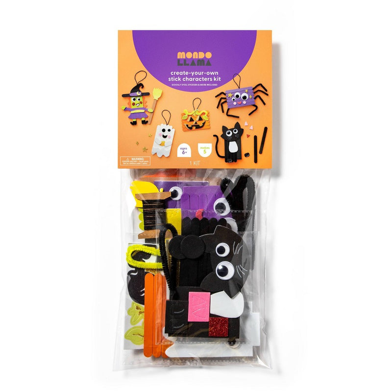 Halloween Craft Stick Character Kit - Mondo Llama