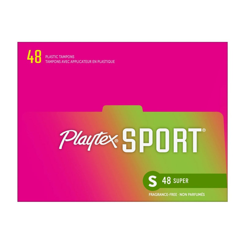 Playtex Sport Unscented Plastic Tampons - Super - 48ct