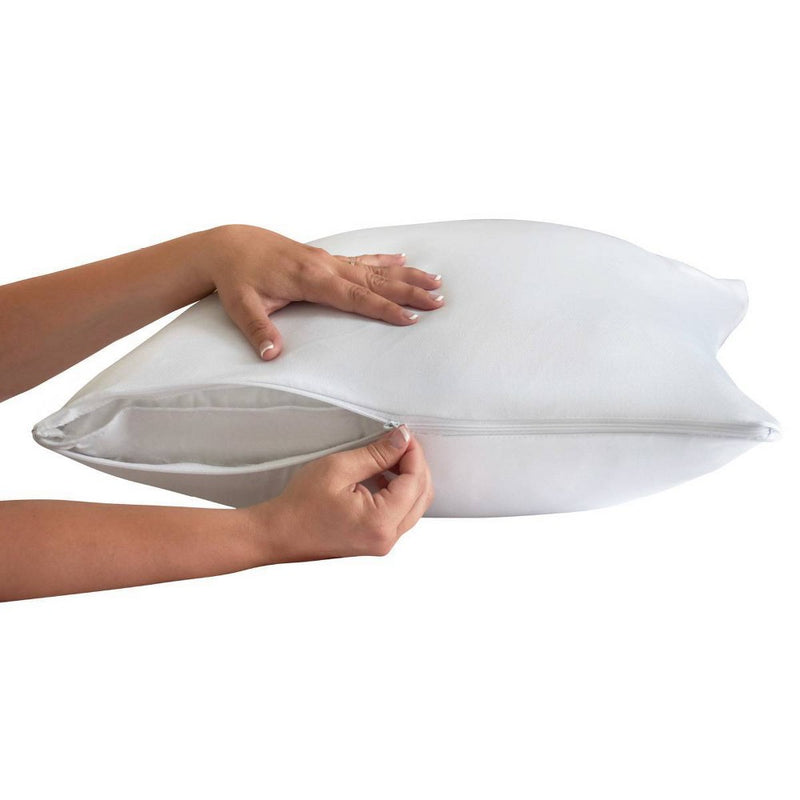 AllerEase Ultimate Comfort Breathable Pillow Protector-White (King)