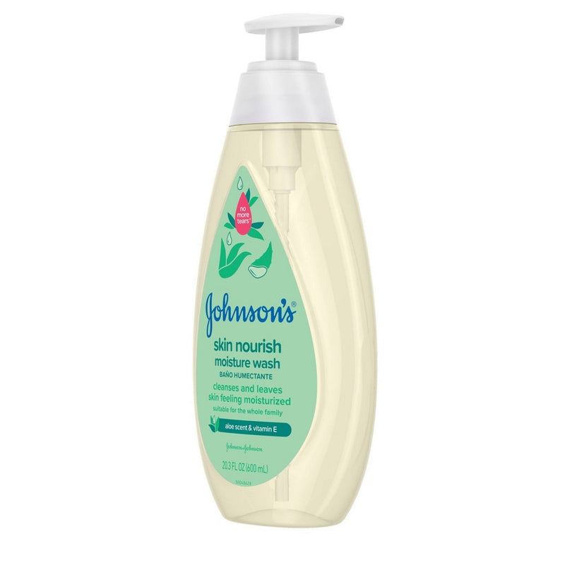 Johnson's Skin Nourishing Moisture Baby Body Wash, Aloe Scent & Vitamin E, Hypoallergenic - 20.3 fl oz