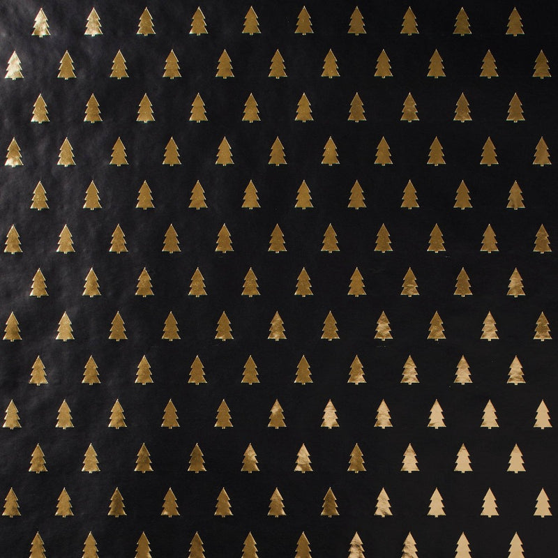 20 sq ft Gold Trees Gift Wrap Black - Wondershop (LOCAL PICKUP ONLY)