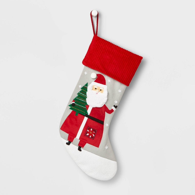20" Santa Christmas Stocking - Wondershop