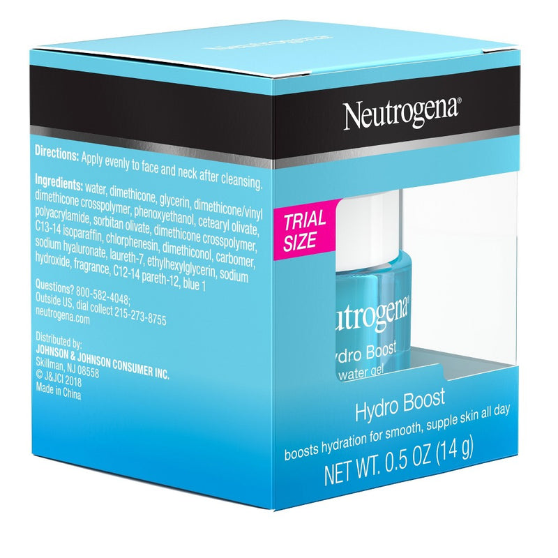 Neutrogena Hydro Boost Hydrating Water Gel Moisturizer with Hyaluronic Acid for Dry Skin - Travel Size - .5 oz