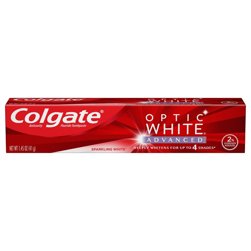 Colgate Optic White Advanced Teeth Whitening Toothpaste Sparkling White - Trial Size - 1.45oz