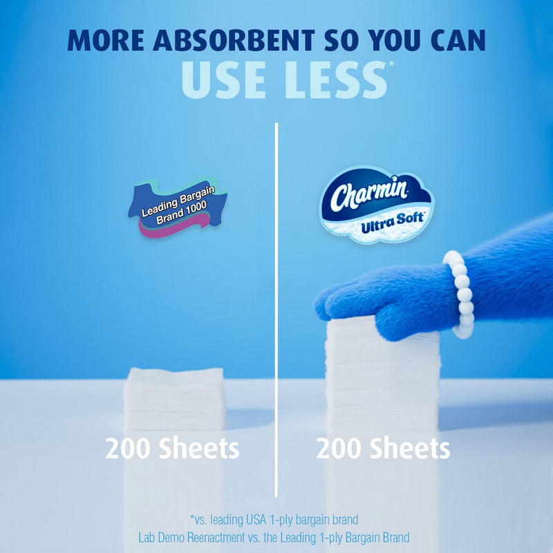 Charmin Ultra Soft Toilet Paper - 8 Super Mega Rolls