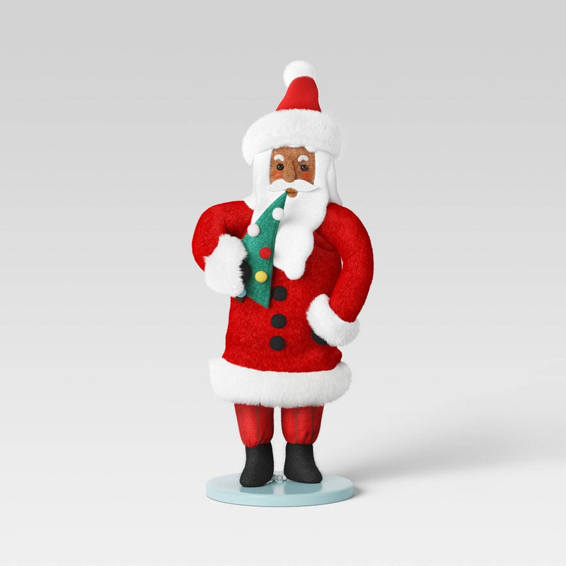 Santa Fabric Figurine with Christmas Tree - Wondershop]