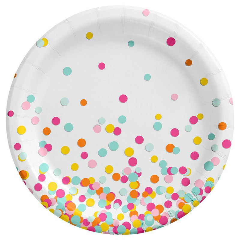 20ct Confetti Print Snack Plates - Spritz