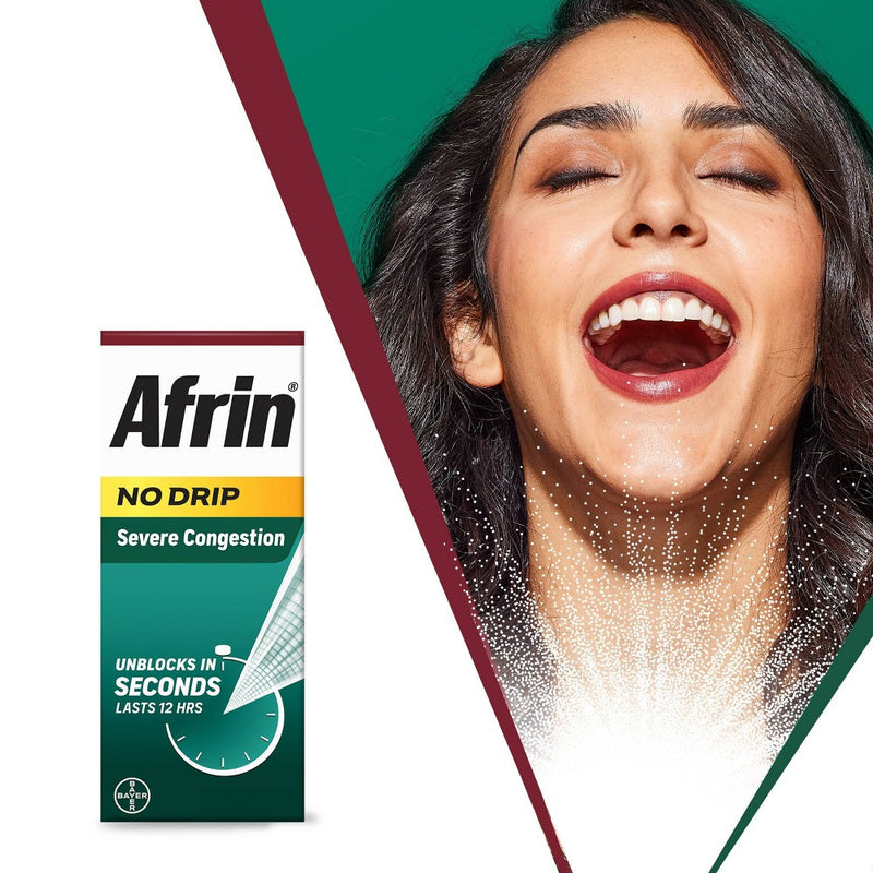 Afrin Nasal Spray No Drip Severe Congestion Relief - 0.5 fl oz