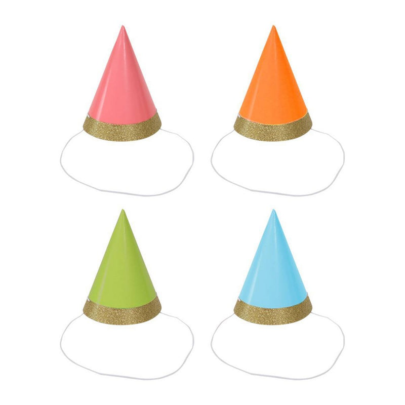 10ct Champagne Glitter Party Hat - Spritz