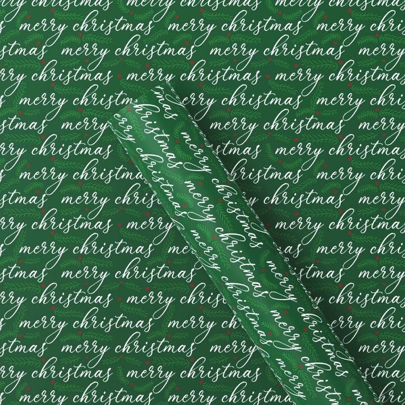 220 sq ft 'Merry Christmas' Gift Wrap Green - Wondershop (LOCAL PICKUP ONLY)