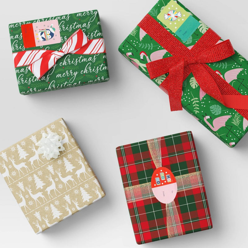 220 sq ft 'Merry Christmas' Gift Wrap Green - Wondershop (LOCAL PICKUP ONLY)