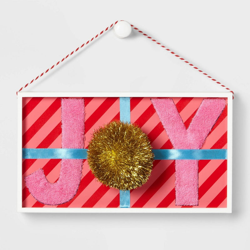 10.5"x6" Joy with Pom Hanging Decor - Wondershop