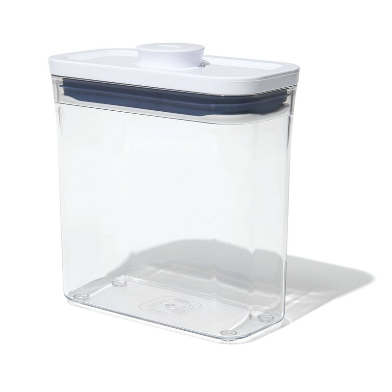 OXO POP 1.2qt Plastic Slim Rectangle Airtight Food Storage Container White