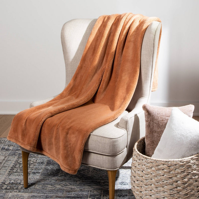 Oversized Primalush Throw Blanket Clay - Threshold
