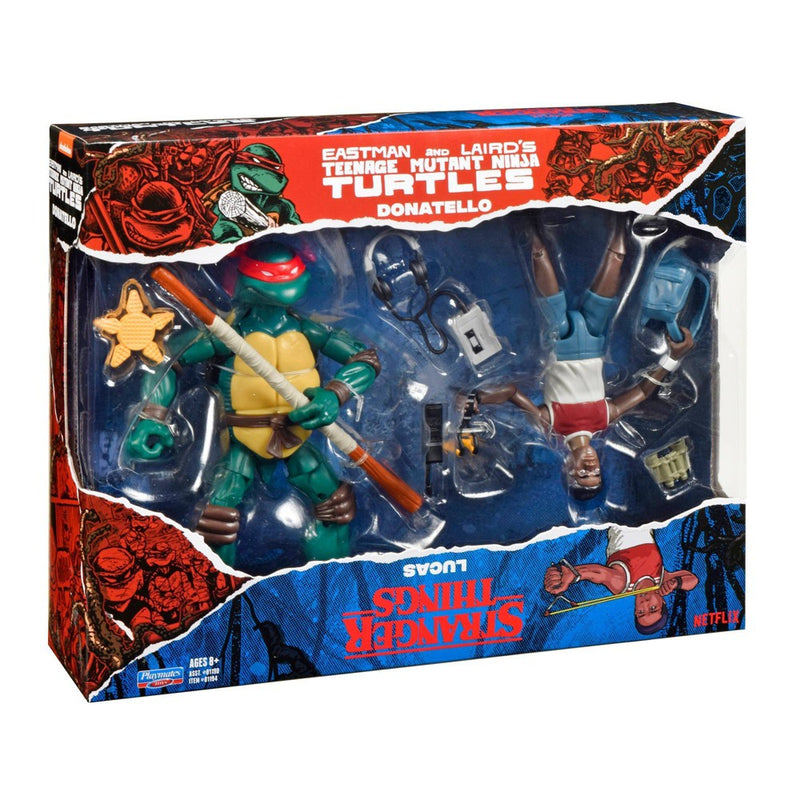Stranger Things Teenage Mutant Ninja Turtles Crossover Action Figure 2pk - Donnie & Lucas (Target Exclusive)
