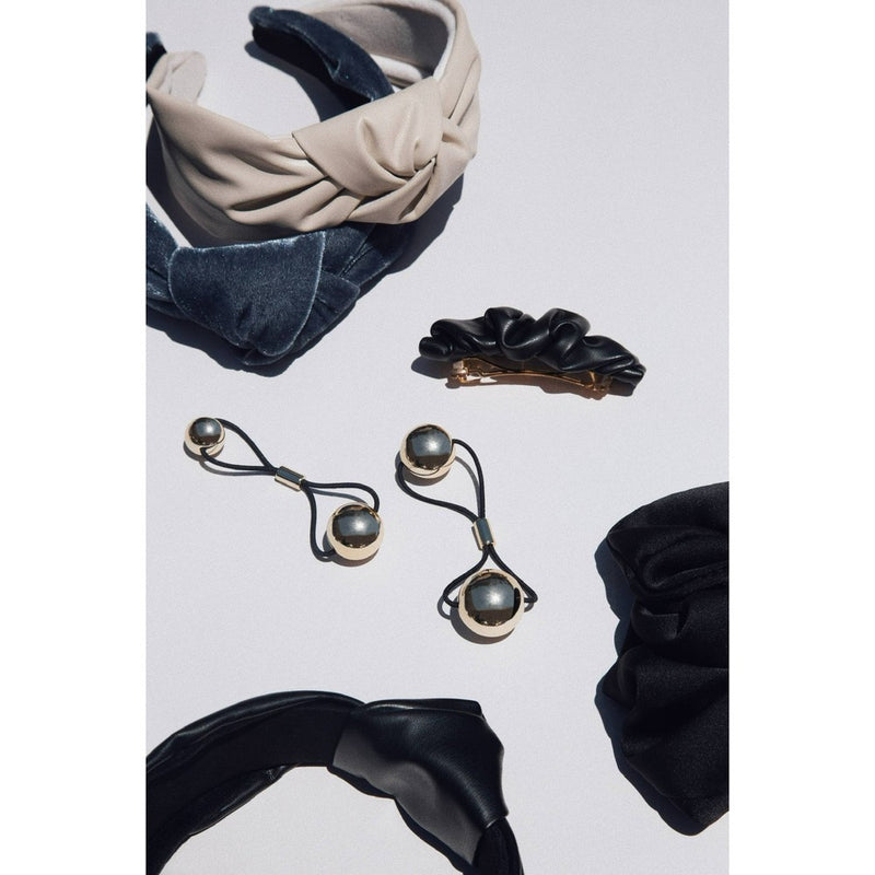 Kristin Ess The Luxe Vegan Leather Headband - Black