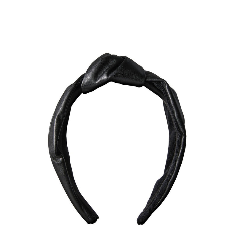 Kristin Ess The Luxe Vegan Leather Headband - Black