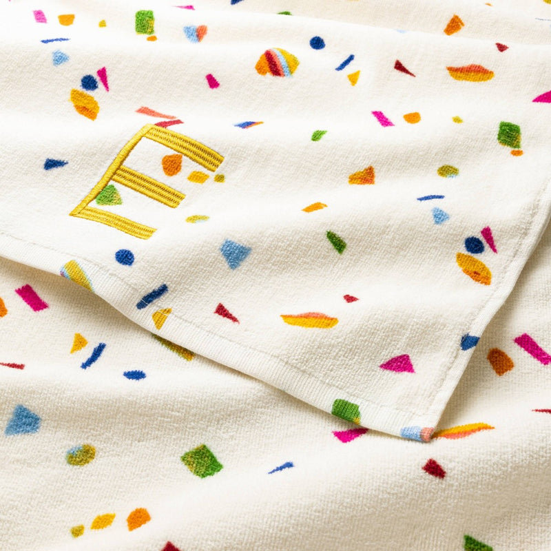 15"x25" Sheared Terry Monogram Hand Towel 'E' - Opalhouse