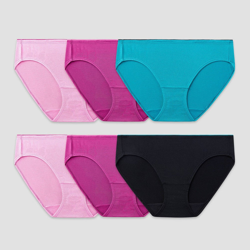 Fruit of the Loom Women's 6pk Breathable Micro-Mesh Bikini Underwear - Colors May Vary 8
