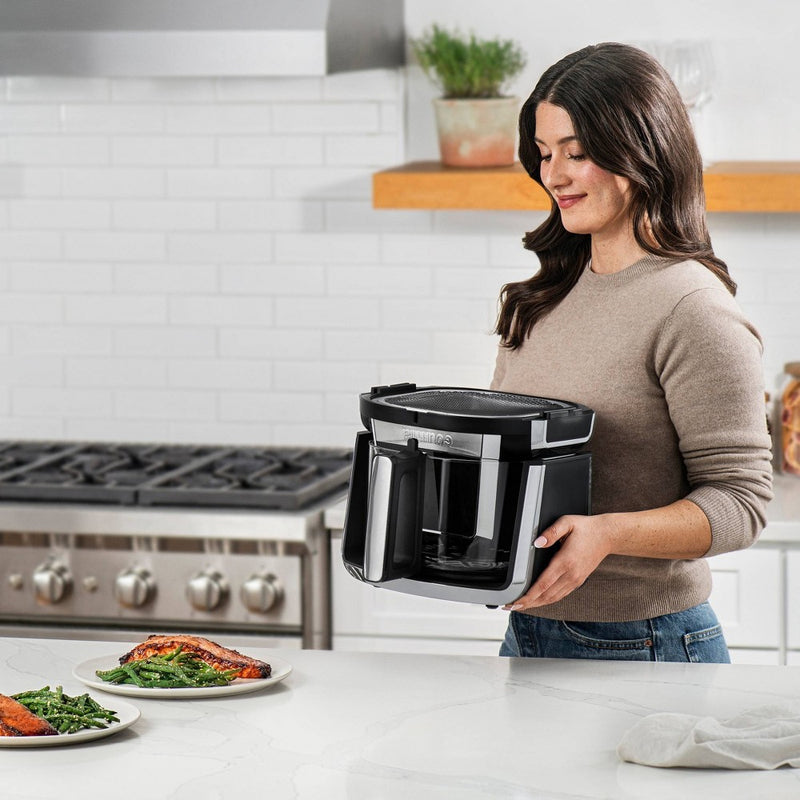 Gourmia 7-Qt. Fry 'N Fold Digital Air Fryer with 12 Presets & Guided Cooking Black