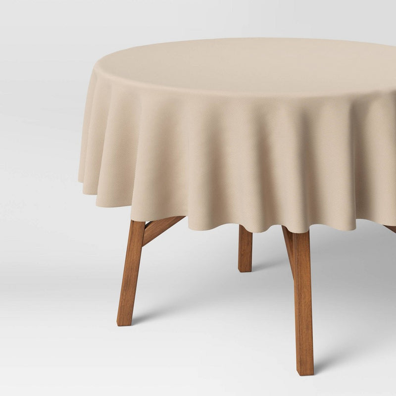 70" Solid Tablecloth Natural - Threshold