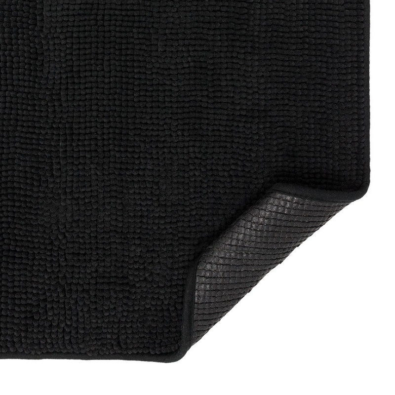 20"x32" Everyday Chenille Bath Rug Black - Room Essentials