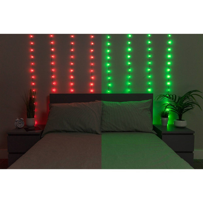 Enbrighten Basics Series 3'x7' RGB Curtain Fairy Lights