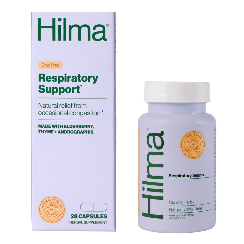 Hilma Respiratory Support Natural Decongestant Vegan Capsules - 28ct