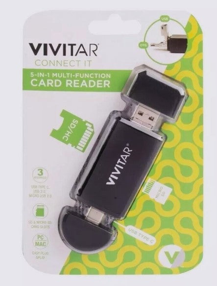 Vivitar Desktop 5-in-1 USB Card Reader