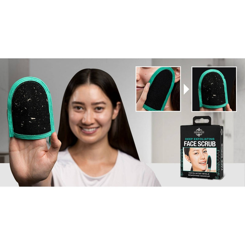 Dermasuri Exfoliating Face Mitt Scrub Scrubber - 1ct