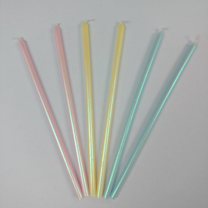 12pk Iridescent Birthday Cake Candles - Spritz
