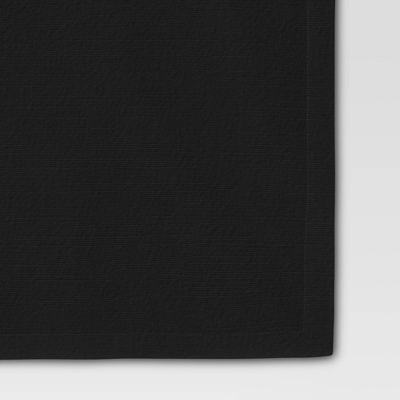 4pk Cotton Easy Care Napkins Black - Threshold
