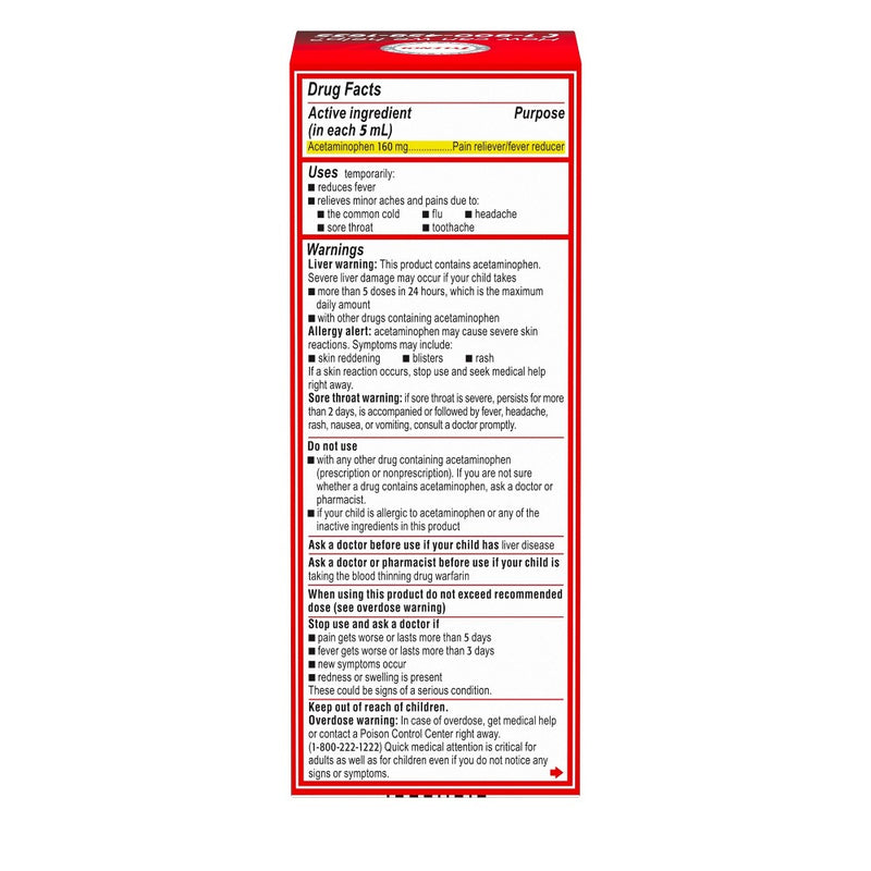 Children's Tylenol Pain + Fever Relief Liquid - Acetaminophen - Grape - 4 fl oz