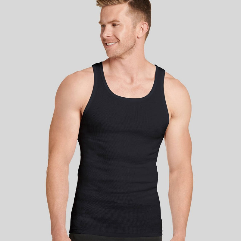 Jockey Generation Men's Stay New Cotton Tank 3pk - Black/Gray S